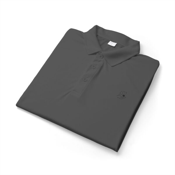 6140215206255535219_2048.jpeg Embroidered White Polo Shirt - Minimal Crest Golf & Workwear